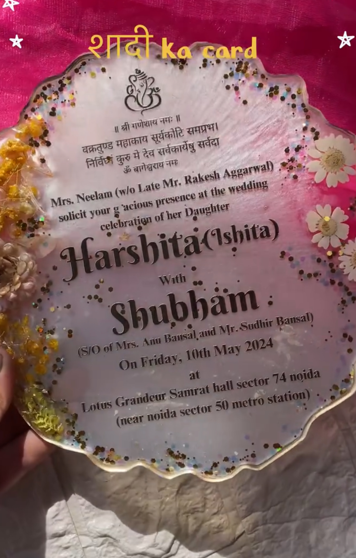 Wedding Invitation Agate